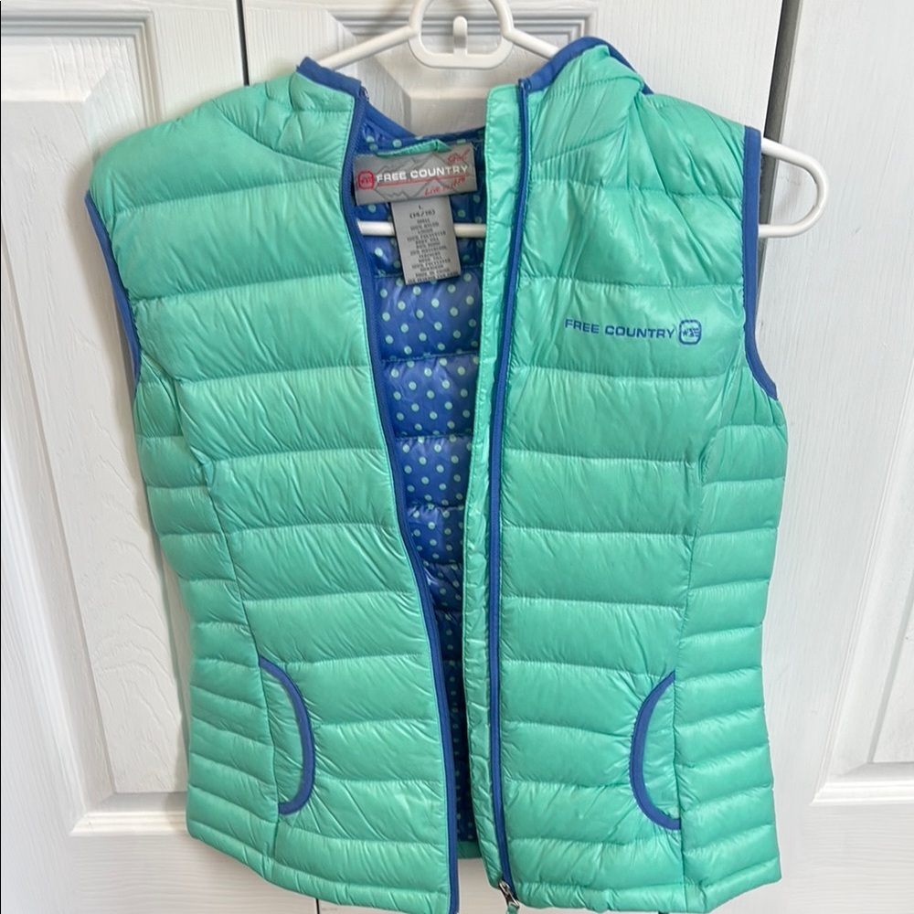 Free Country Mint Green Puffer Vest